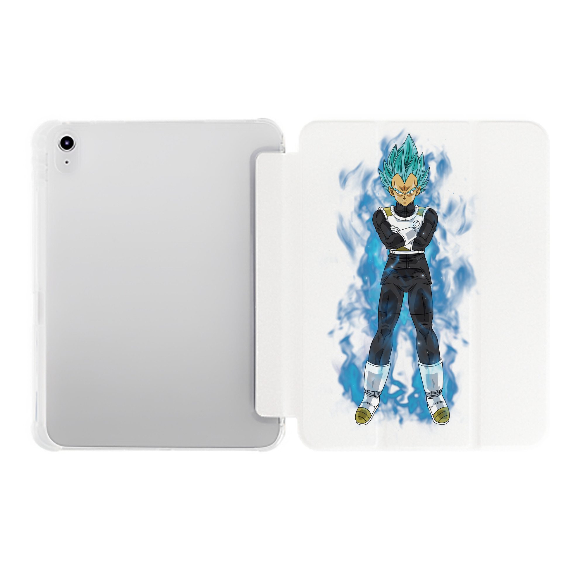 （画像用） ドラゴンボール ベジータ四世（Bejīta Yonsei）DRAGON BALL Vegeta IV IPad ケース ペン収納付き 三つ折りスタンド PUレザー×シリコン 対応機種9.5/10.5/10.9インチ